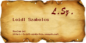 Loidl Szabolcs névjegykártya