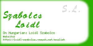 szabolcs loidl business card